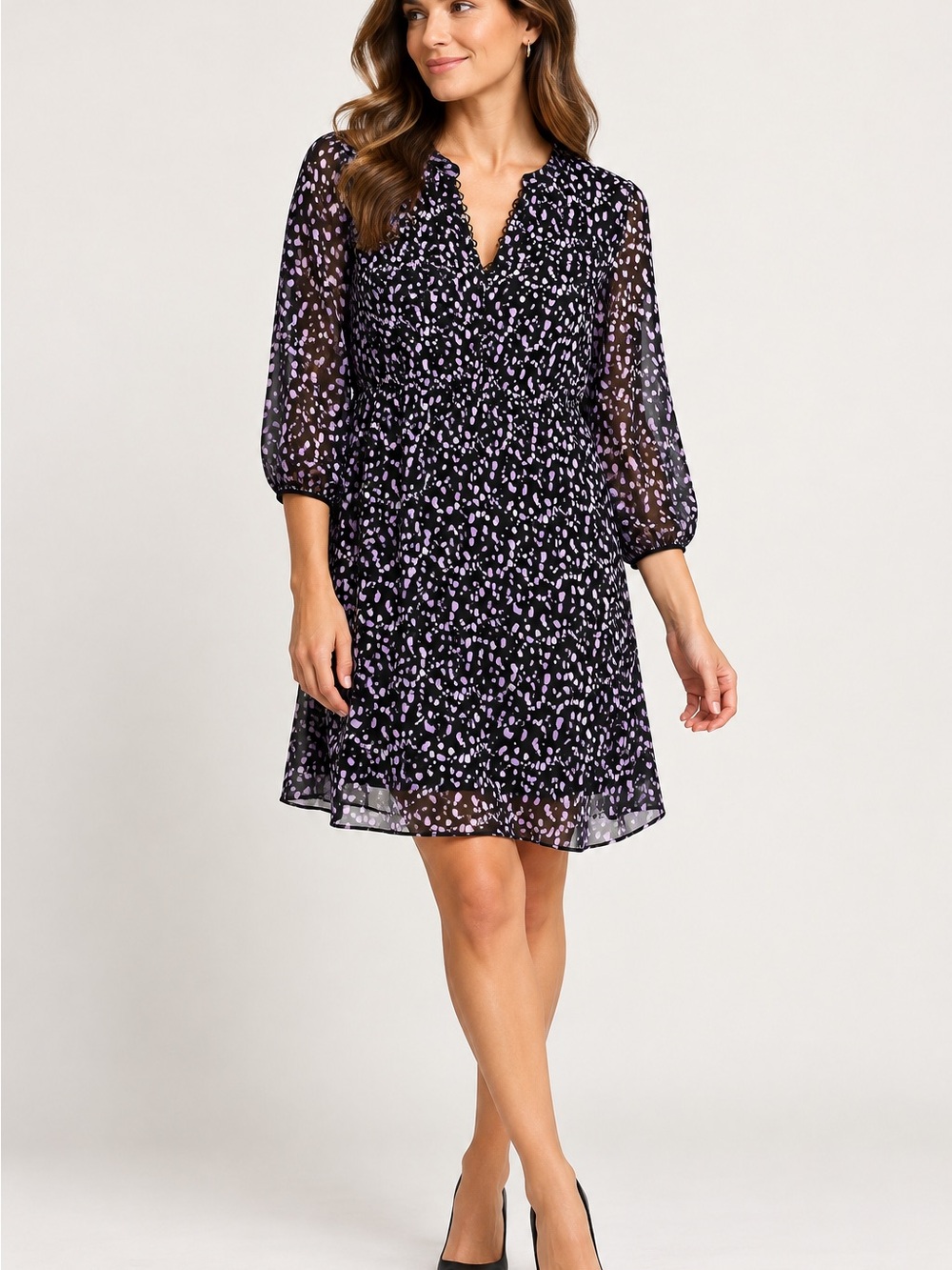 DVF Diane von Furstenberg 100% Silk Printed Dress Size 10